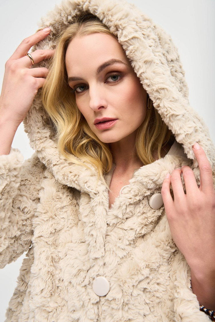 Reversible Faux Fur Teddy Coat with Hoodie – Lucindas on-line