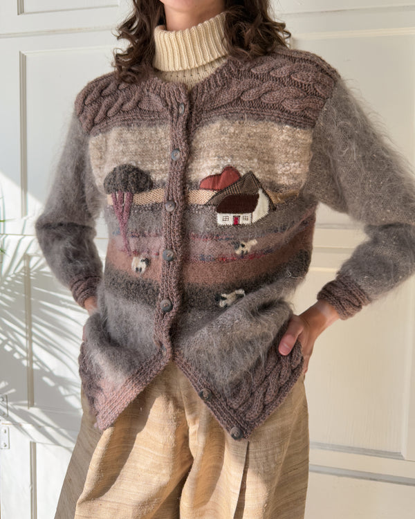 み*ん様 ボーダーズアットバルコニー MOHAIR SHORT CARDIGAN