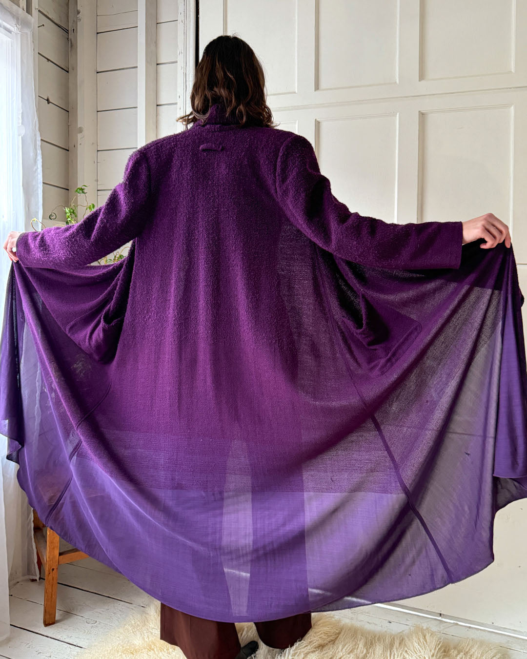 90s Jean Paul Gaultier Woven Ombre Coat | M-L - Lucky Vintage