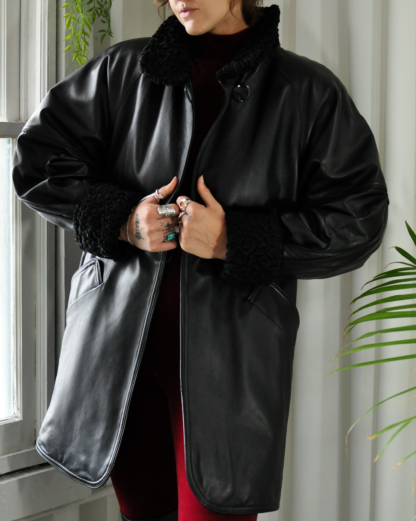 90s Dior Leather Jacket | M-L - Lucky Vintage