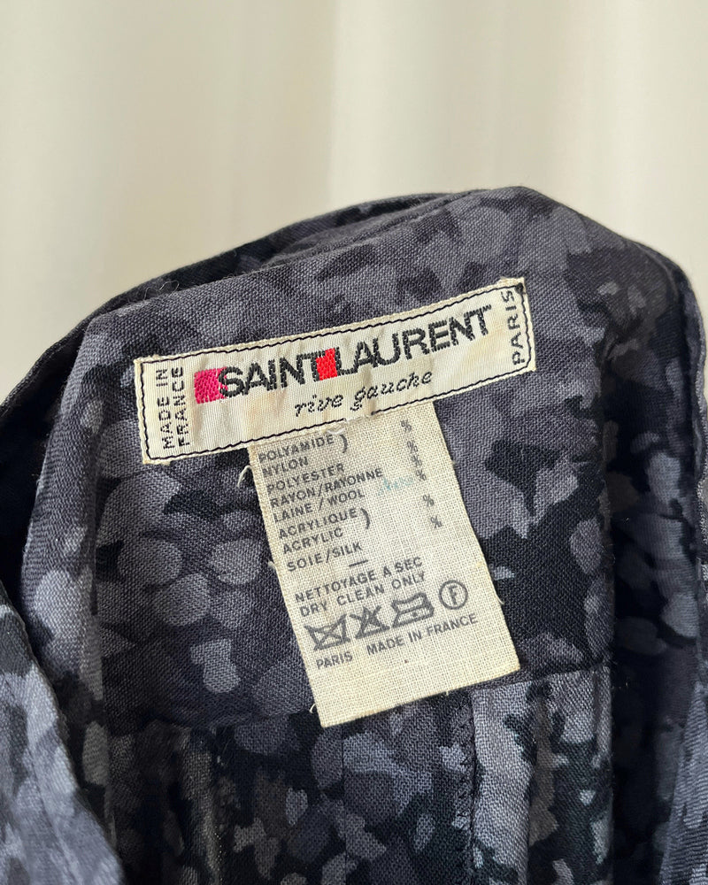 80s YSL Wool Challis Dress | S - Lucky Vintage