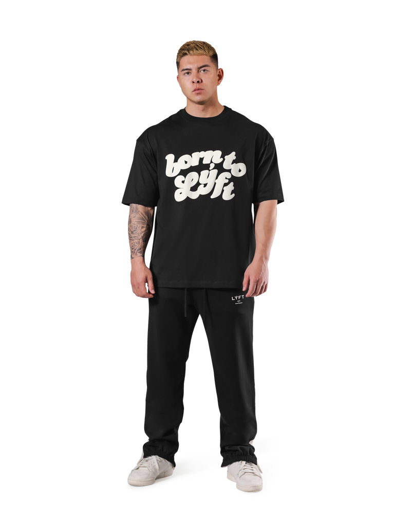 Old Born To LÝFT Big T-Shirt - Black