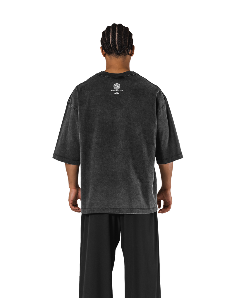 Dumbbells Graphic Vintage Extra Big T-Shirt - Black – LÝFT