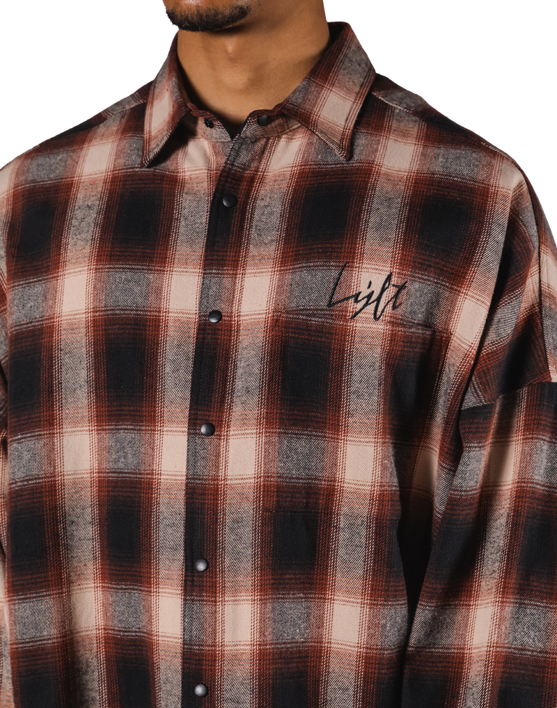Oversize Flannel Shirt - Red – LÝFT