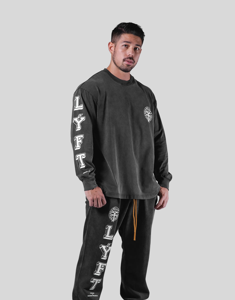 College Logo Vintage Long T-Shirt - Black – LÝFT