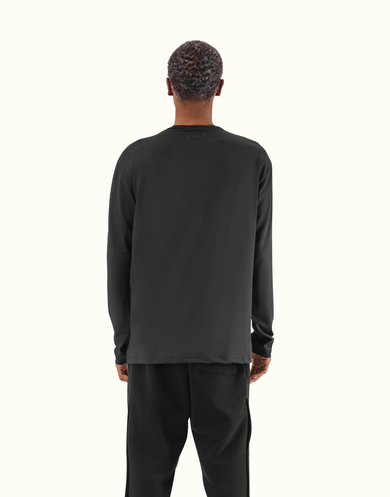 GÝM Wappen Stretch Long T-Shirt - Black – LÝFT