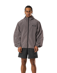 Stretch Nylon Wappen Hoodie Jacket - D.Grey – LÝFT