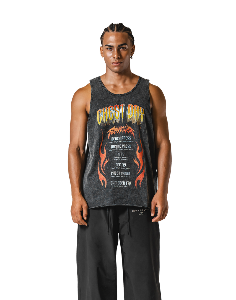 Chest Day Vintage Tanktop - Black – LÝFT