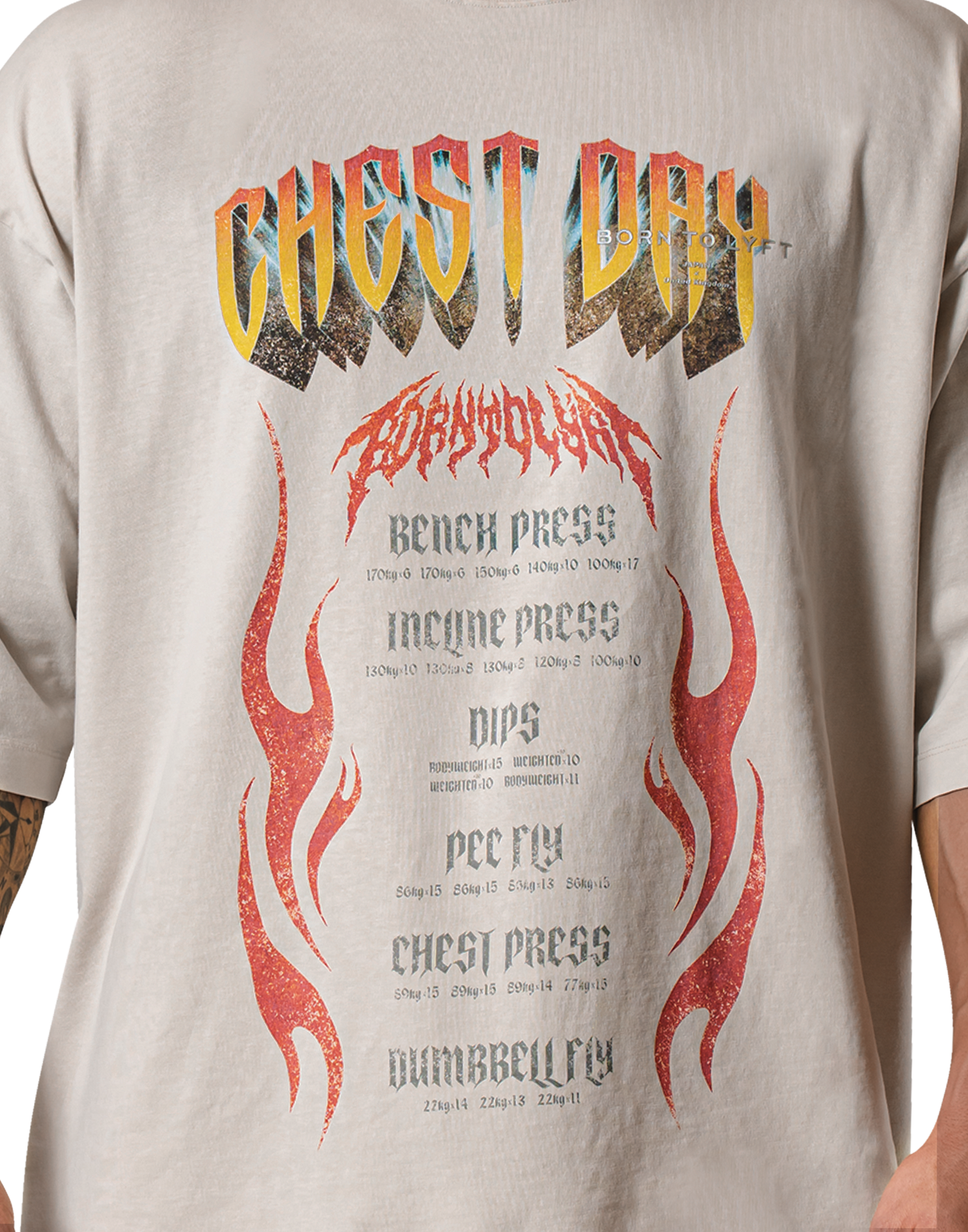 Chest Day Vintage Extra Big T-Shirt - Ivory – LÝFT