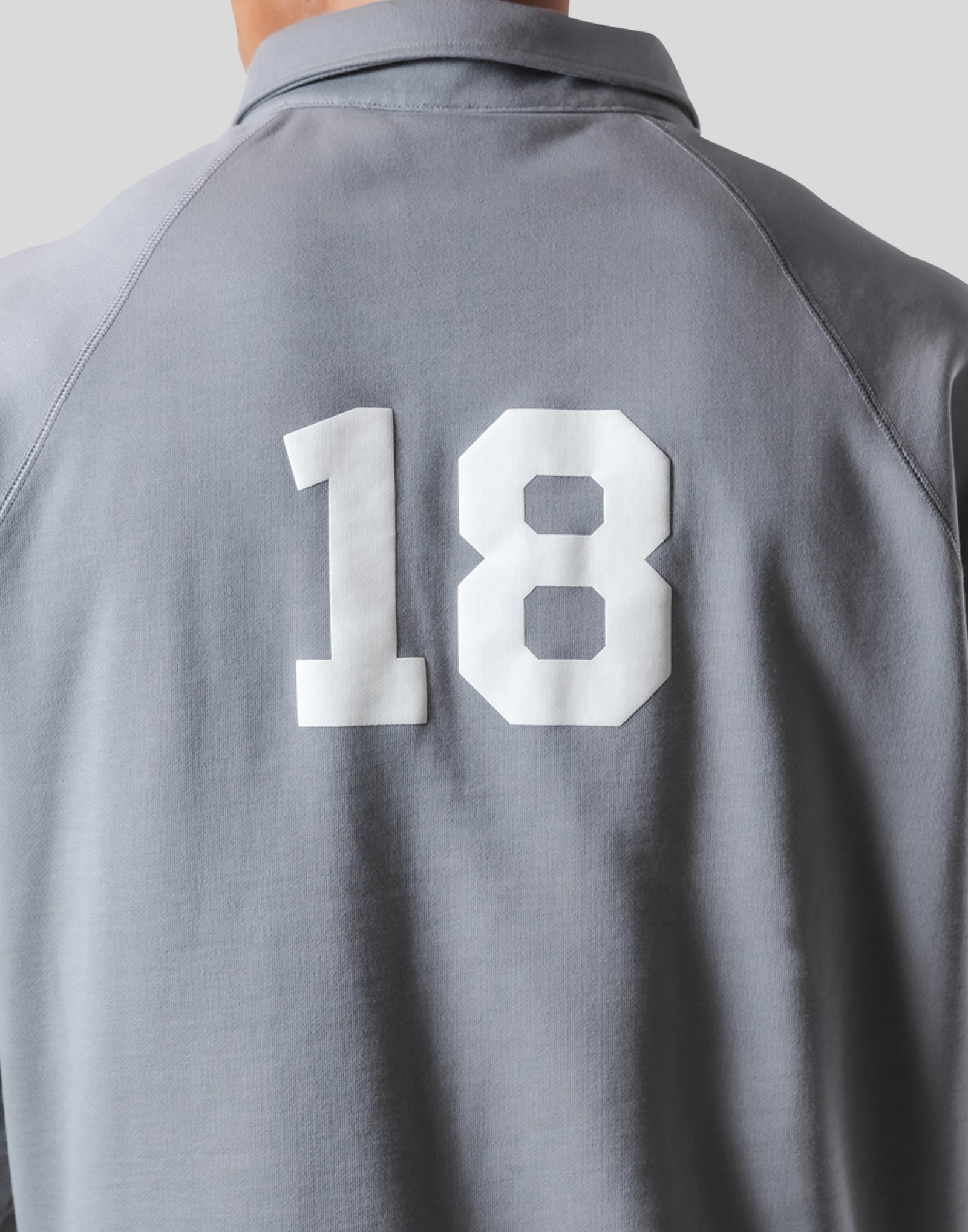 18 Logo Sweat Polo Shirt - Grey – LÝFT