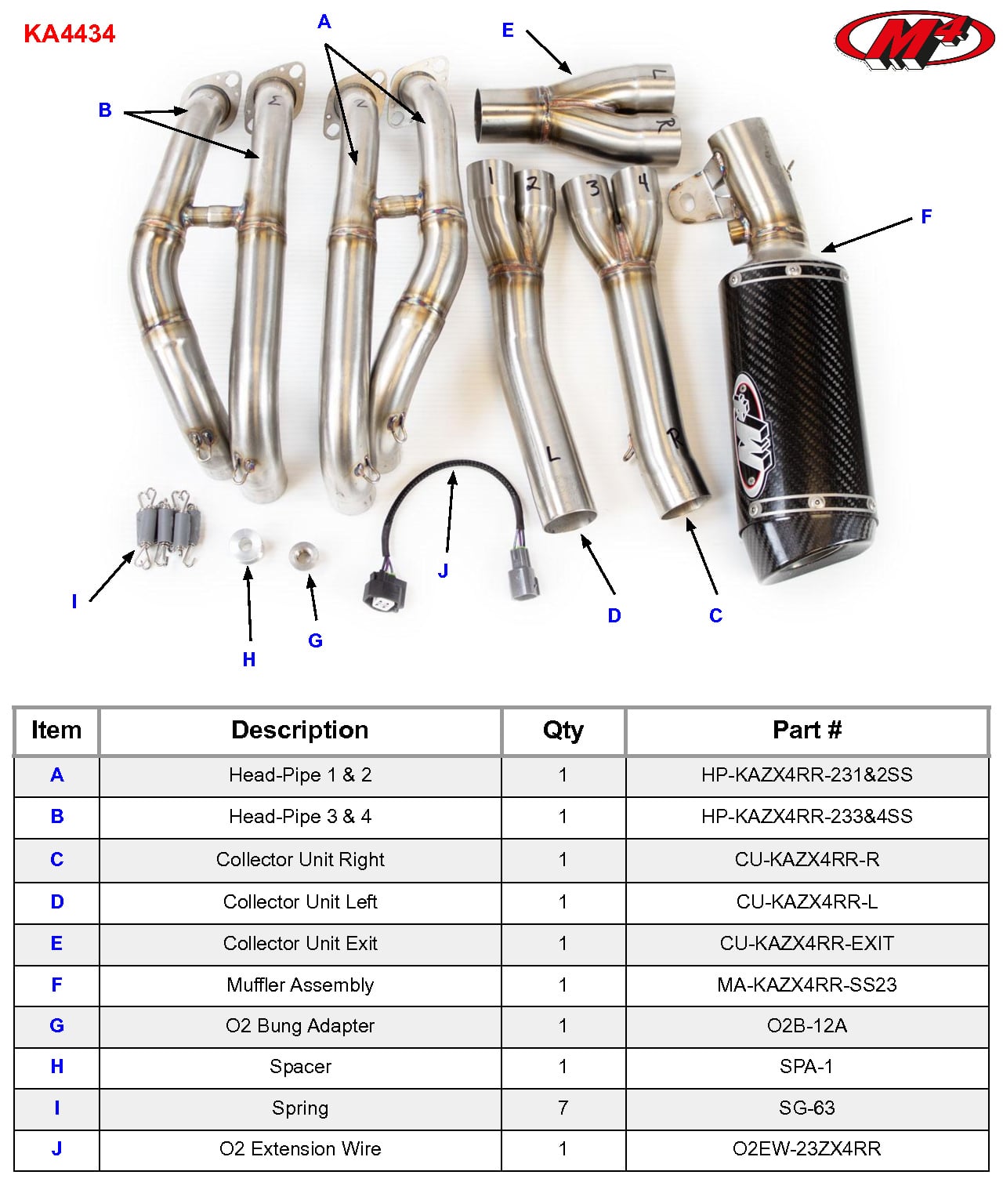 2023-2026 Kawasaki ZX-4RR Full System Street Slayer X96 – Shop M4