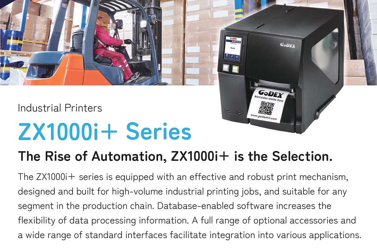 GoDEX ZX1600i+ Thermal Printer – 600 DPI | 3-Year Warranty