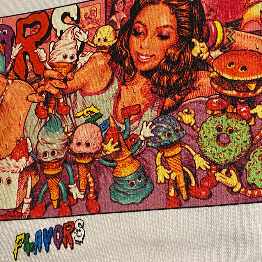 FLAVORS × Rockin' Jelly Bean/ Tシャツ ブラック XL