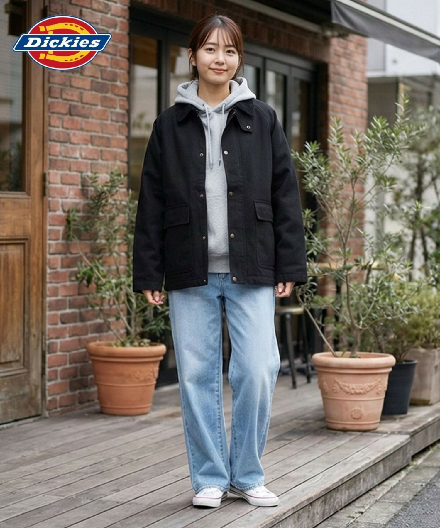 Dickies/ディッキーズ 襟コーデュロイ ダックキャンバス ワークジャケット