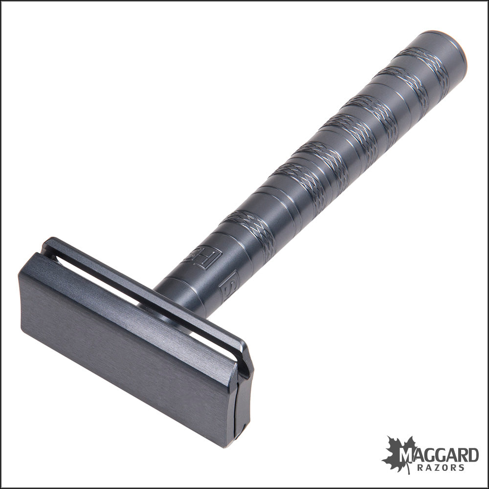 Henson Shaving AL13 Gray Machined Aluminum DE Safety Razor