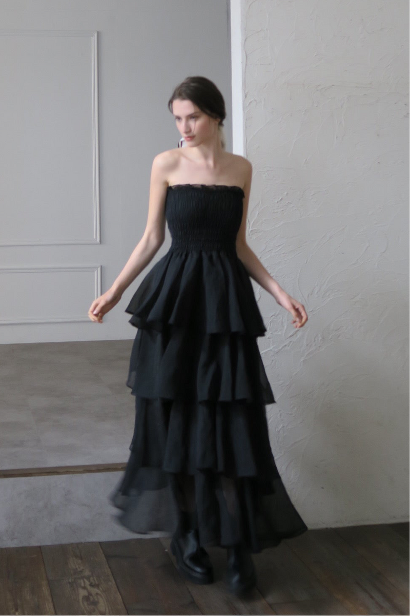 frilly tiered dress – célon
