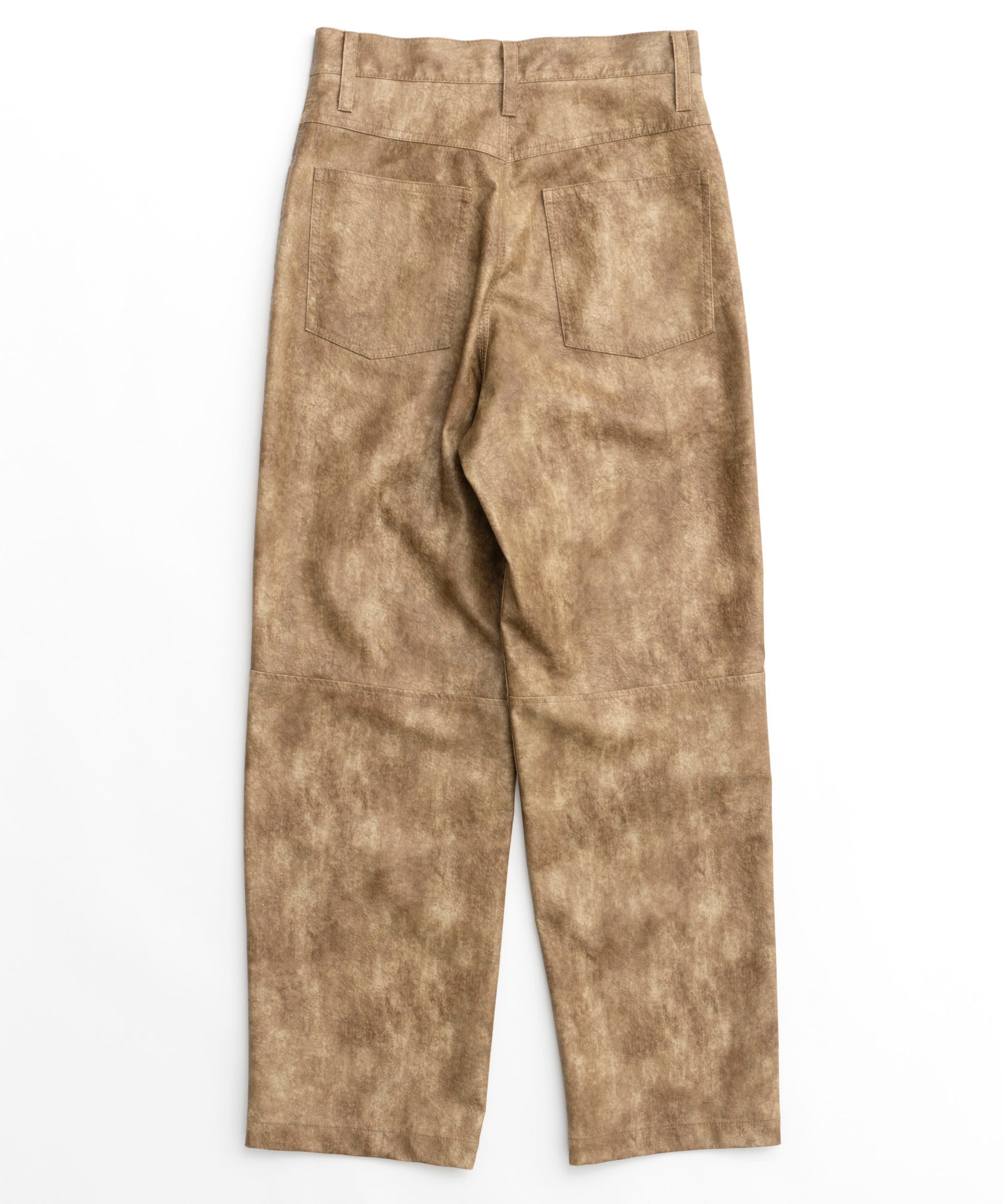 SALE】Vegan Leather Wide Straight Pants