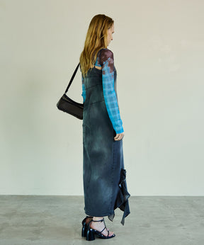 Frill Denim Dress