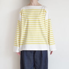 outil ウティ : TORICOT AAST バスクシャツ (VAPOR BLUE/OFF) | Tops