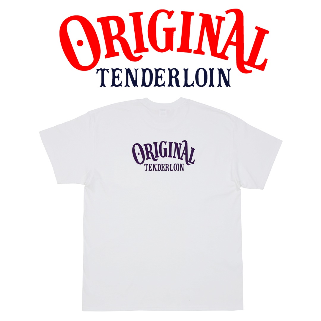 TENDERLOIN LOGO POCKET T-SHIRTS 6.0oz PREMIUM COTTON 100% WHITE