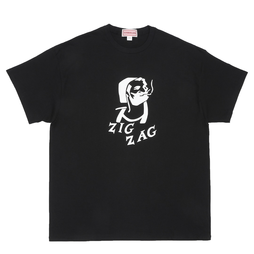 TENDERLOIN ZIGZAG T-SHIRTS 6.0oz PREMIUM COTTON 100% BLACK | T