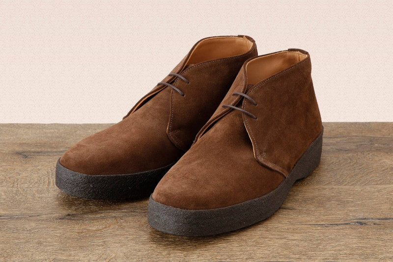 サンダース BRIT CHUKKA BLACK プレーントウ メンズ | サンダース
