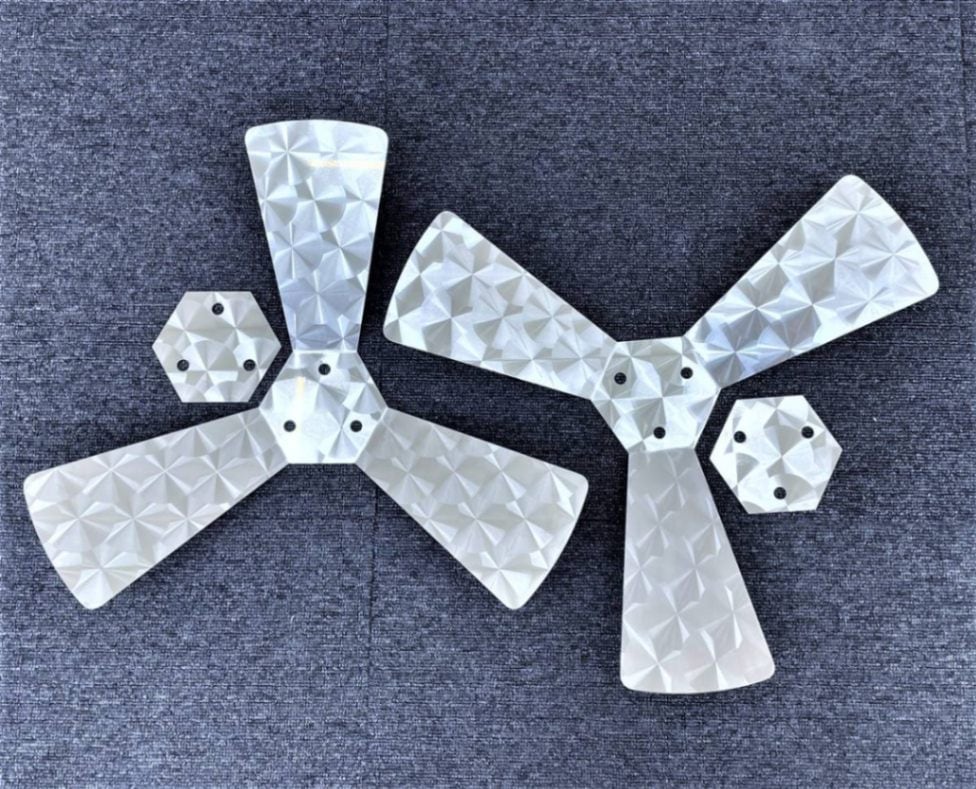 鱗柄ステンレス 【17.5インチ】 プロペラ スピンナー 2個セット 3枚羽