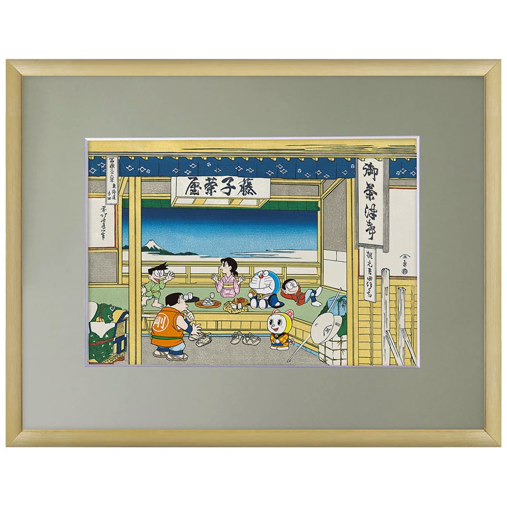 ドラえもん 浮世絵木版画「富嶽三十六景 東海道吉田」｜浮世絵工房