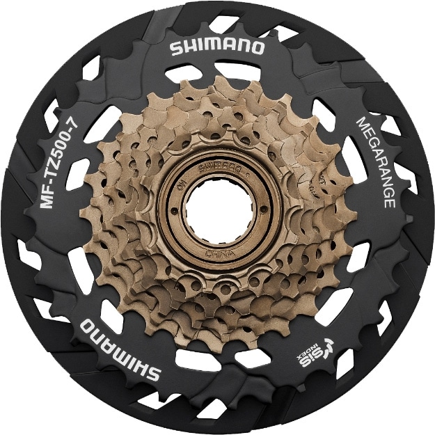 シマノ TOURNEY MF-TZ500-7-CP 7段 14-28T スポークプロテクター付