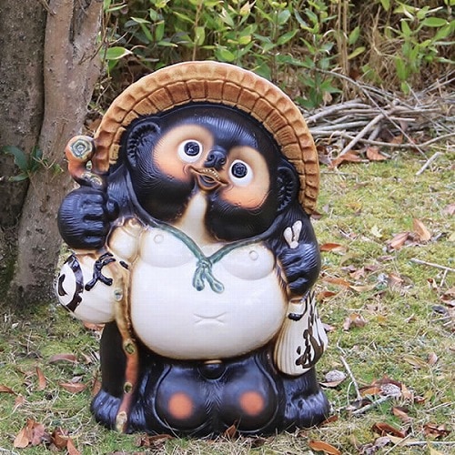信楽焼 たぬき 信楽焼きたぬき 18号福狸 陶器タヌキ ［ta-0014