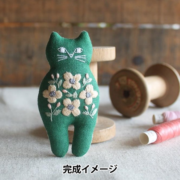 刺しゅうキット 『nekogao 刺繍ブローチ 小花 PHC-124-3』 Piece