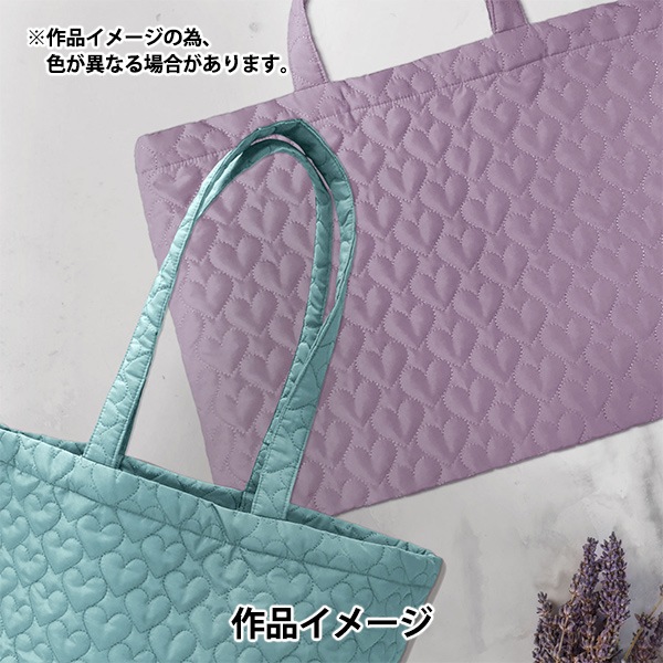 数量5から】 生地 『キルティング ネロリローズ ハートキルト