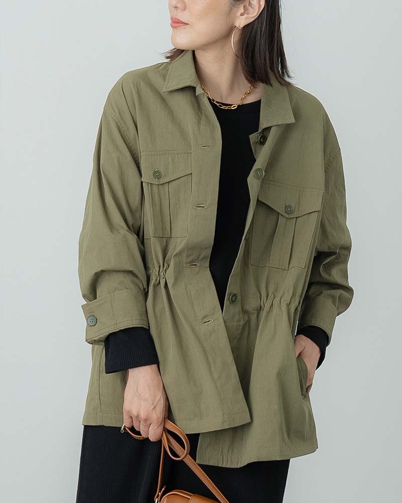 otostyle】コットンナイロンミリタリーシャツジャケット | OUTER