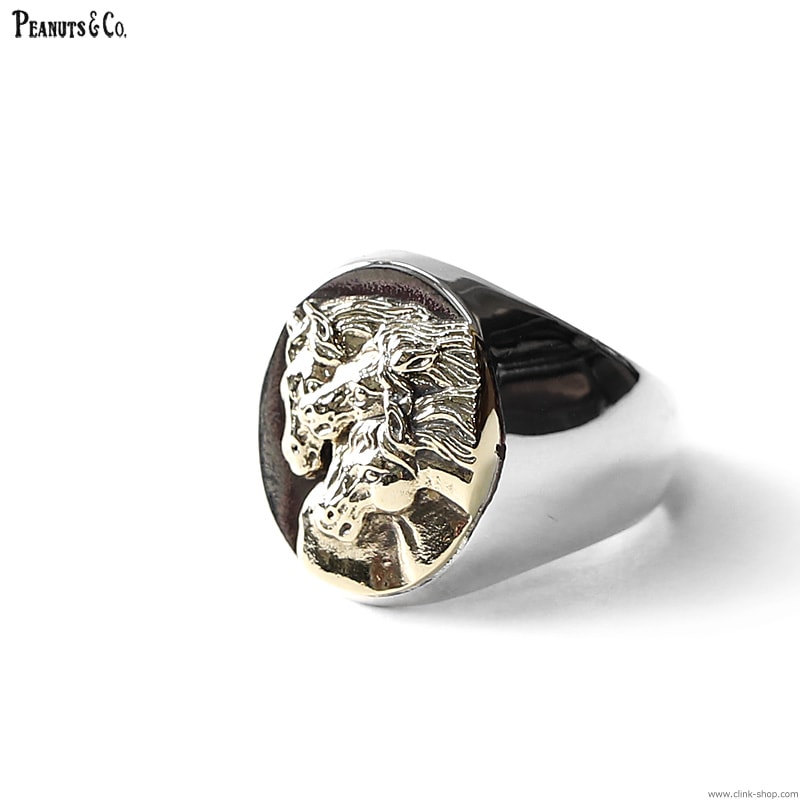 CLINK｜PEANUTS & CO. PHARAOHS HORSES RING - OVAL LARGE - (SILVER