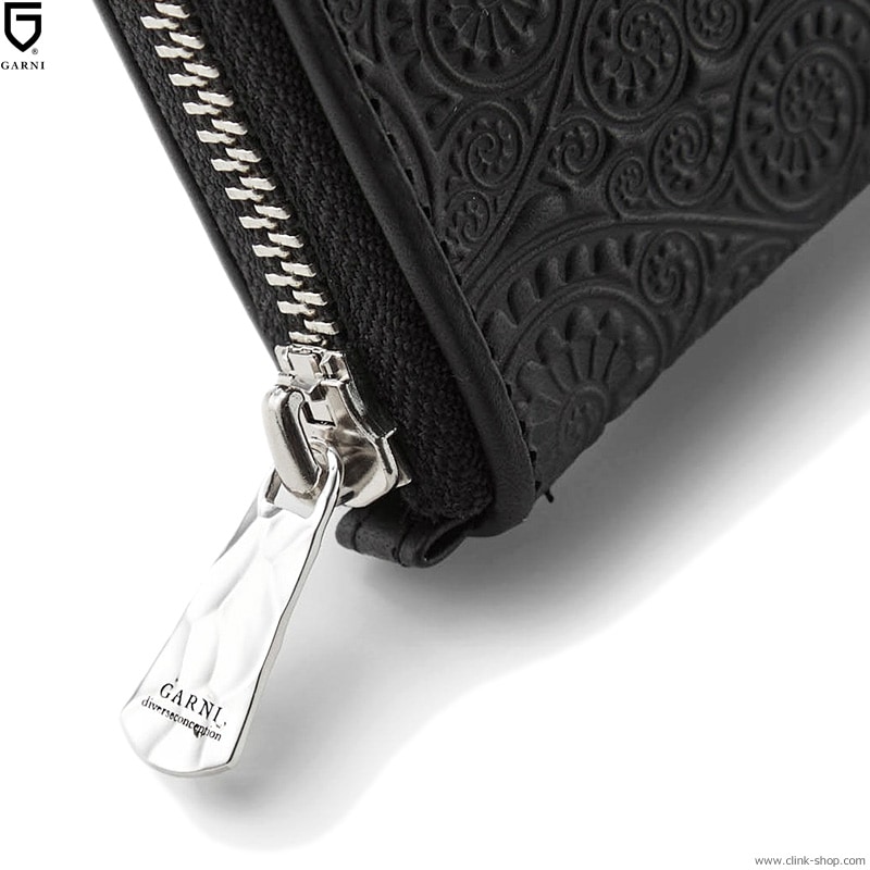 CLINK｜GARNI VINE PATTERN ZIP LONG WALLET (BLACK) [GL16014]｜東京