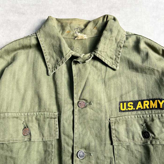 VINTAGE 40's U.S ARMY M-47 HBT JACKET 13 STAR BOTTON Size 38 40