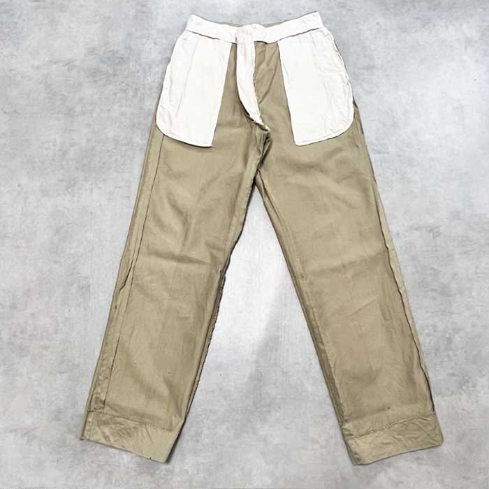 60's U.S ARMY ZIP CHINO TROUSERS W31/L32 60年代 アメリカ陸軍