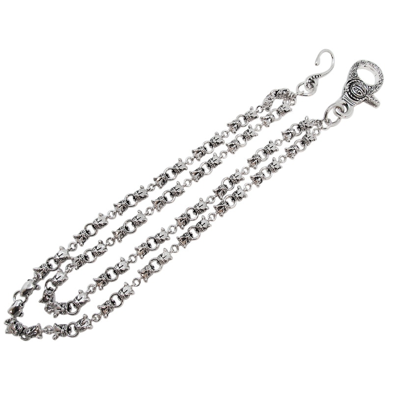 DOUBLE MINI PITBULL CHAIN WITH TRIBAL CLIP | ウォレットチェーン