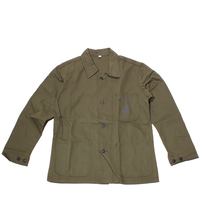 インフル40s USMC P-41 HBT ジャケット 米軍海兵隊 40's U.S.M.C P-41 HBT UTILITY Jacket 身幅58cm 40年代 アメリカ海