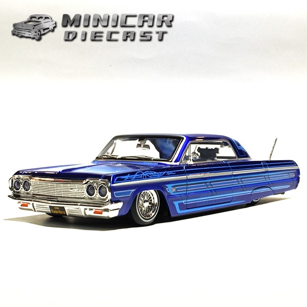 1/26 箱入り ミニカー 1964 CHEVROLET IMPALA SS メタリックブルー