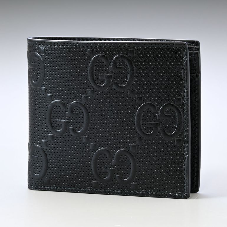 グッチ GUCCI 財布 二つ折り財布 メンズ GGエンボス ブラック 625555