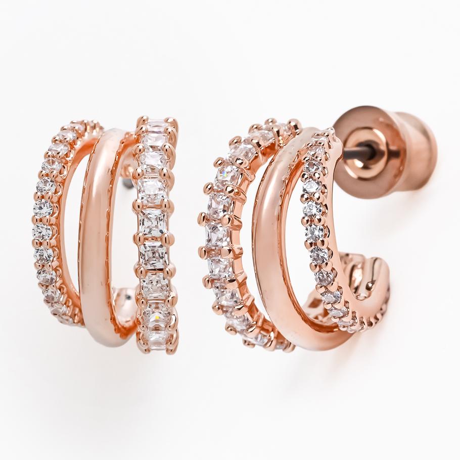 スワロフスキー SWAROVSKI ピアス Hyperbola フープピアス クリア