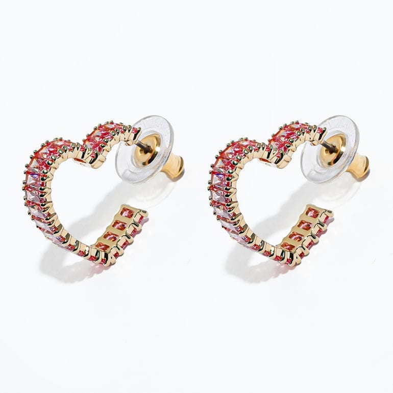 スワロフスキー SWAROVSKI ピアス Matrix マトリックス ハート ピンク