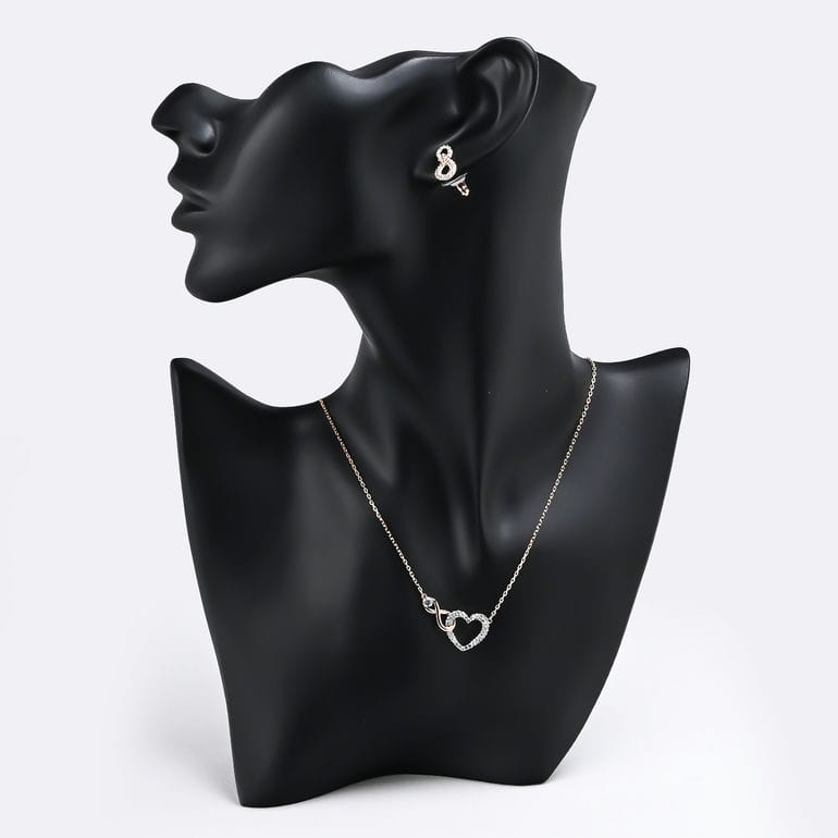 スワロフスキー SWAROVSKI ネックレス ピアス セット INFINITY HEART
