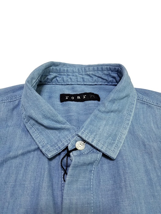 70%OFF】roar ロアー デニムシャツ ブルー 6.5oz SLUB DENIM BASIC