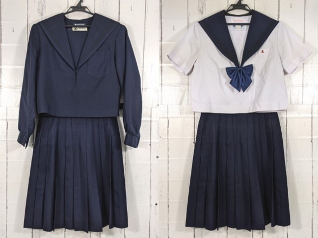Z13 愛知県 熱田高校 冬服・夏服セーラー服+冬服スカート+リボン