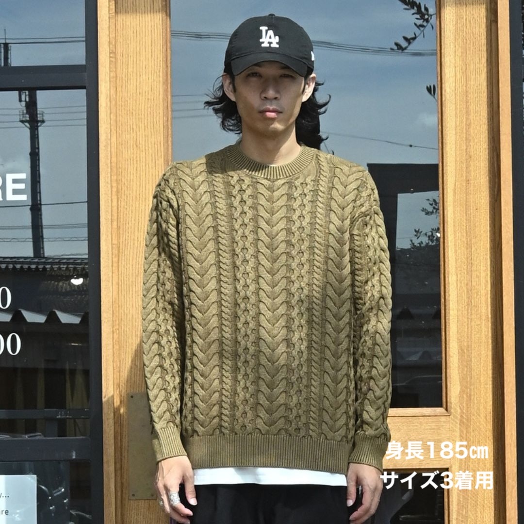 MARINER PULLOVER ARAN SWEATER COTTON YARN | nonnative | A(e)_STORE