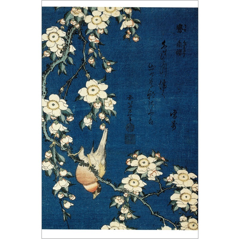 絵はがき〈鷽 垂桜〉葛飾北斎 TB-015京都便利堂オンラインショップ