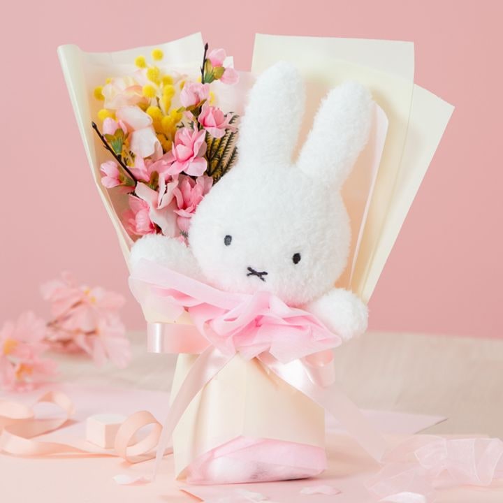Flowermiffy ほわほわマスコットキーチェーン コスモスピンク アート