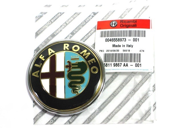 純正 フロントエンブレム 46558973 ALFAROMEO アルファロメオ 147 GTV